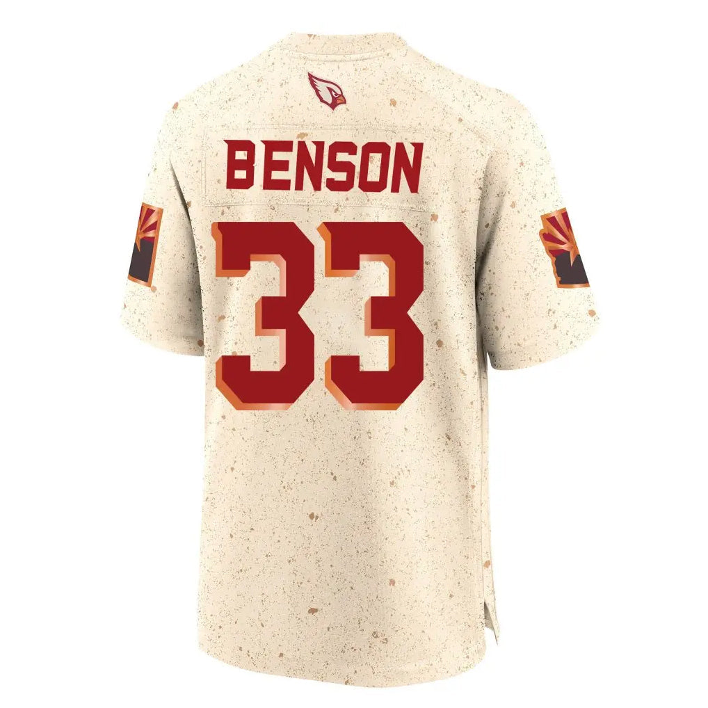 Qdoa A.Cardinals #33 Trey Benson Player Cream Rivalries Collection Game Stitched Jerseys