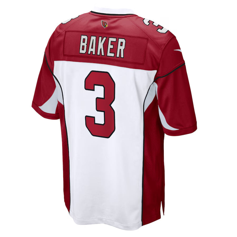 Qdoa A.Cardinals #3 Budda Baker Player White-Red Home Game Stitched  Jerseys