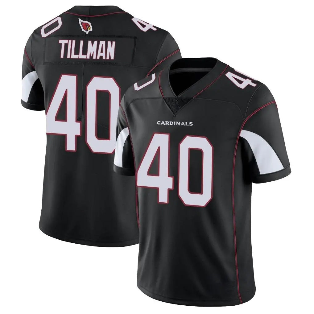 Qdoa A.Cardinals #40 Pat Tillman Player Black Vapor Limited Home Game Stitched Jerseys