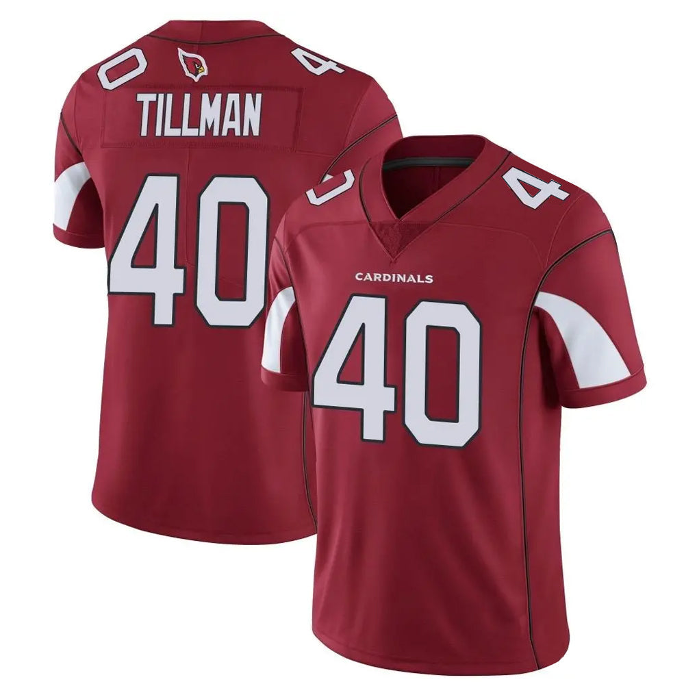 Qdoa A.Cardinals #40 Pat Tillman Player Cardinal Vapor Limited Home Game  Stitched Jerseys