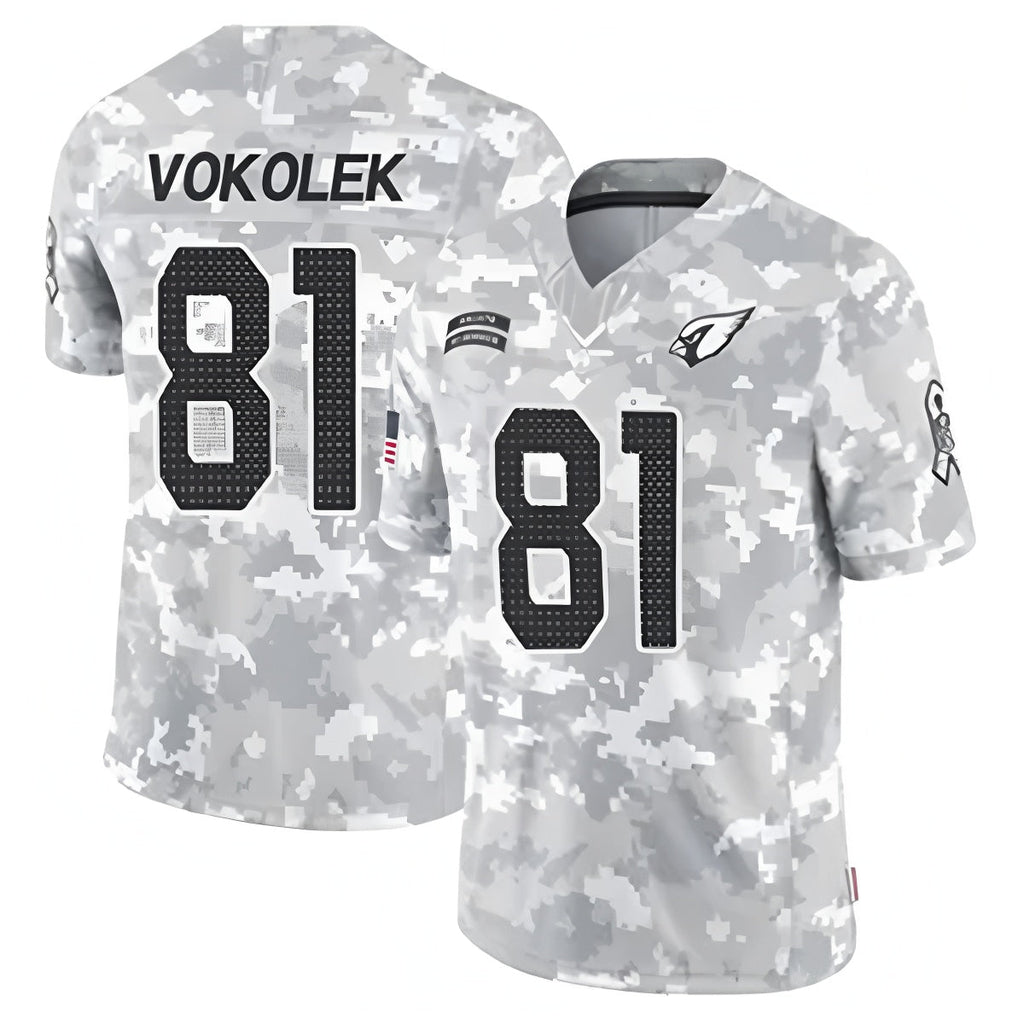 Qdoa A.Cardinals #81 Travis Vokolek Player Camo Salute to Service Limited Stitched Stitched Jerseys