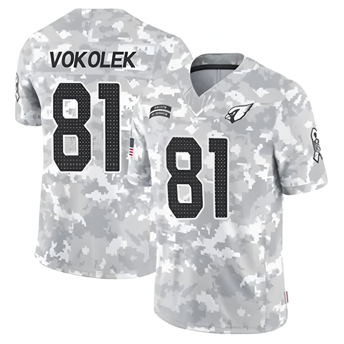 Qdoa A.Cardinals #81 Travis Vokolek Player Camo Salute to Service Limited Stitched Stitched Jerseys