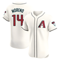 Qdoa A.Diamondbacks #14 Gabriel Moreno Player Cream Elite Home Patch Stitched Jerseys