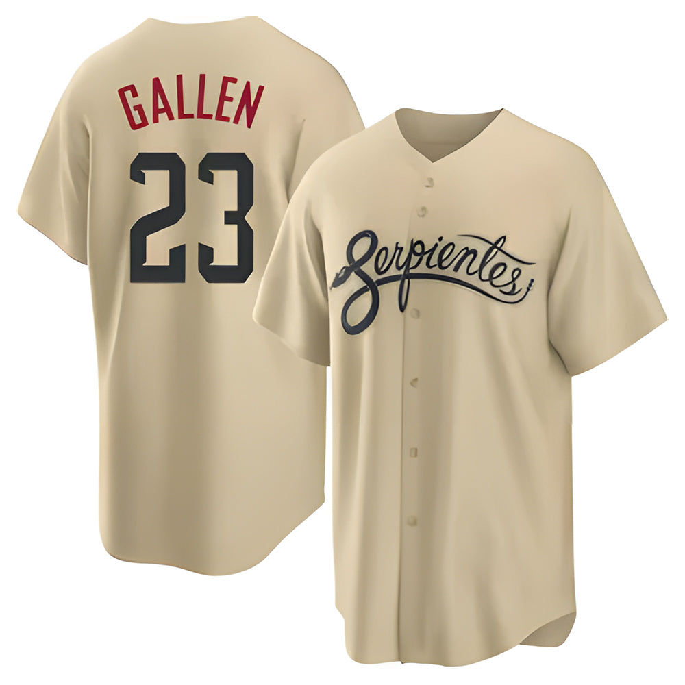 Qdoa A.Diamondbacks #23 Zac Gallen Player Light Brown City Connect Cool Replica Stitched Jerseys