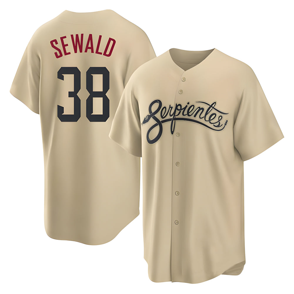Qdoa A.Diamondbacks #38 Paul Sewald Player Gold City Connect Cool Stitched Jersey