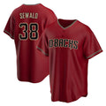 Qdoa A.Diamondbacks #38 Paul Sewald Player Red Alternate Replica Stitched Jersey