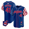 Qdoa A.Diamondbacks #41 Carlos Santana Player Royal Independence Day Vapor Premier Limited Stitched Jersey