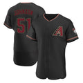 Qdoa A.Diamondbacks #51 Randy Johnson Player Black Authentic Alternate Stitched Jerseys