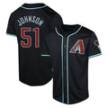 Qdoa A.Diamondbacks #51 Randy Johnson Player Black Limited Alternate Stitched Jerseys