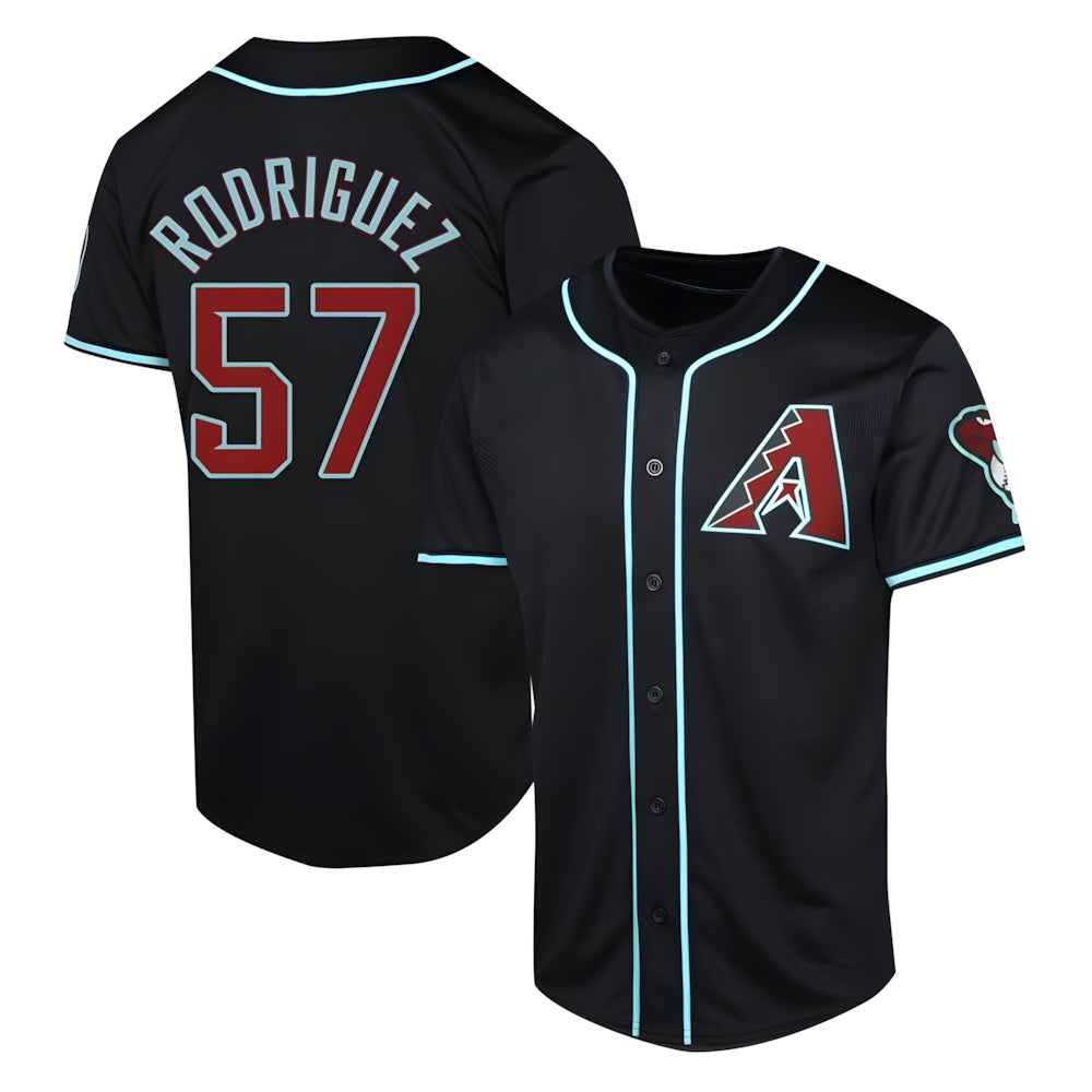 Qdoa A.Diamondbacks #57 Eduardo Rodriguez Player Black Limited Alternate Stitched Jersey