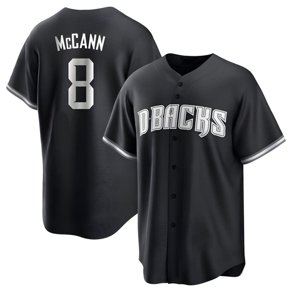 Qdoa A.Diamondbacks #8 James McCann Player White Replica Black 2026 World Series Stitched Jersey