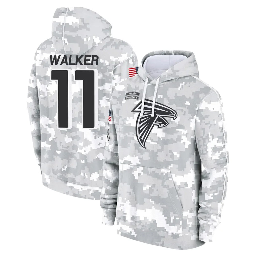 Qdoa A.Falcons #11 Jalon Walker Player Arctic Camo Salute to Service Limited Hoodie Stitched Jerseys