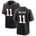 Qdoa A.Falcons #11 Jalon Walker Player Black Throwback Game Stitched Jerseys