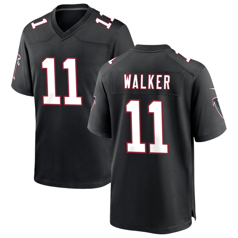 Qdoa A.Falcons #11 Jalon Walker Player Black Throwback Game Stitched Jerseys