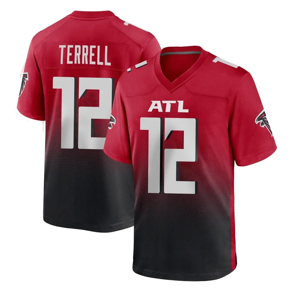 Qdoa A.Falcons #12 Avieon Terrell Player Red Home Game Stitched Jerseys