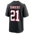 Qdoa A.Falcons #21 Deion Sanders Black Retired Player Alternate Game Stitched Jerseys