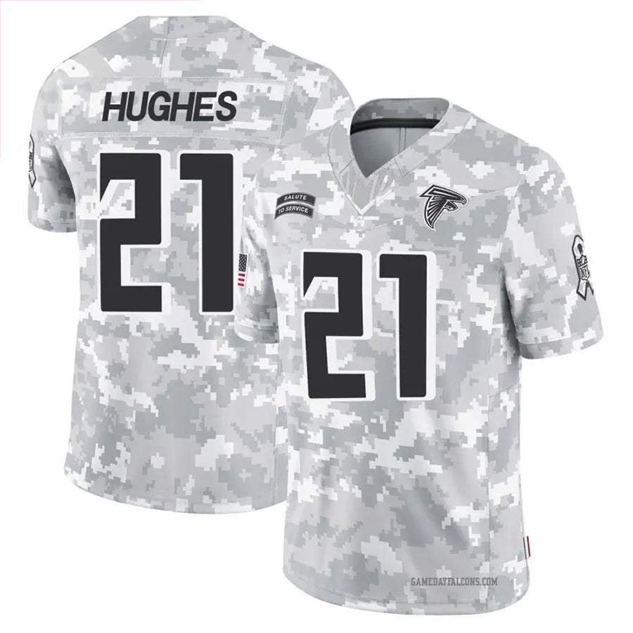 Qdoa A.Falcons #21 Mike Hughes Player Arctic Camo Salute to Service Limited Stitched Jerseys