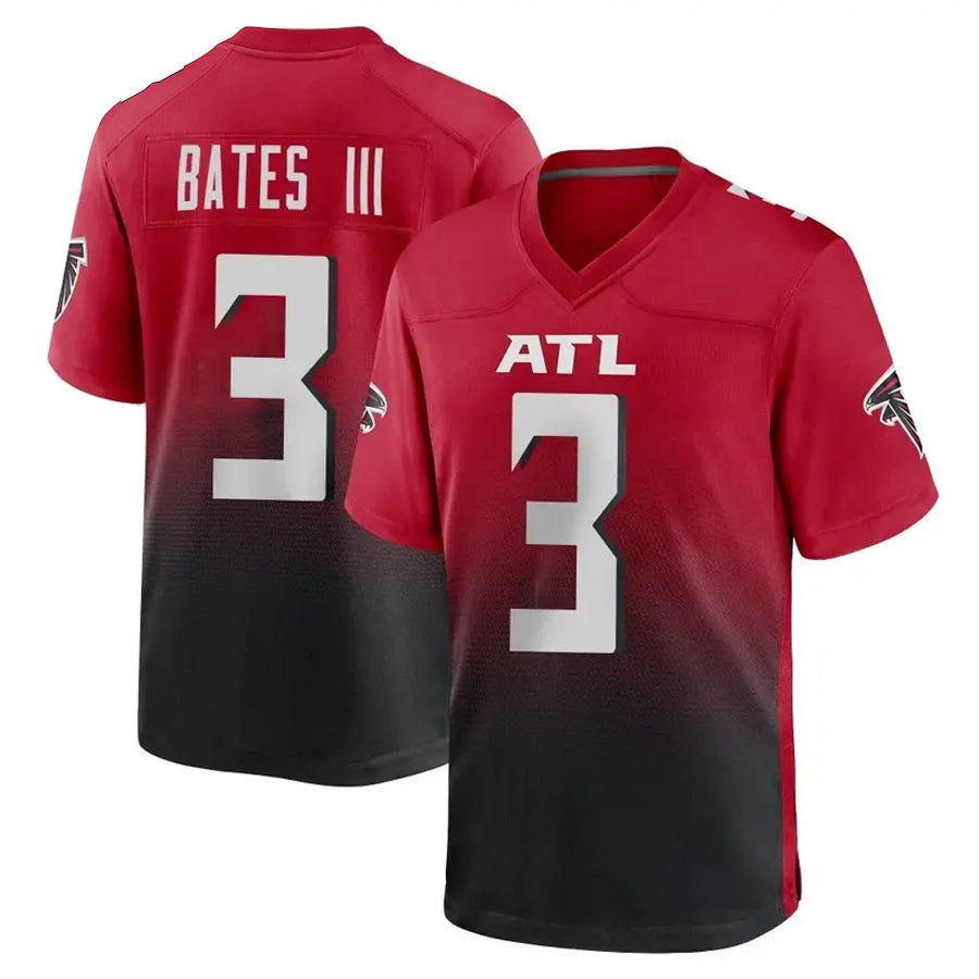 Qdoa A.Falcons #3 Jessie Bates III Player Red Home Game Stitched Jerseys