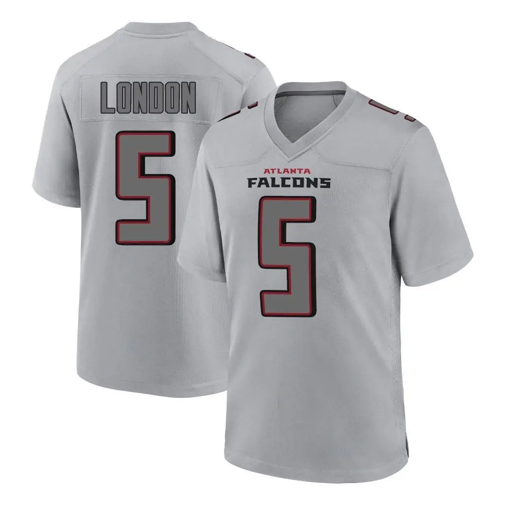 Qdoa A.Falcons #5 Drake London Player Gray Fashion Home Game Stitched Jerseys