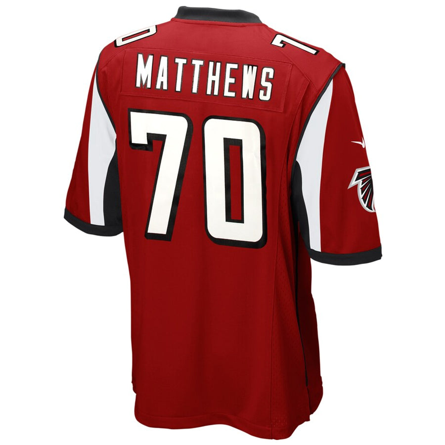 Qdoa A.Falcons #70 Jake Matthews Player Red Game Stitched Jerseys