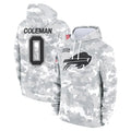 Qdoa B.Bills #0 Keon Coleman Player Arctic Camo Salute to Service Hoodies Stitched Jerseys