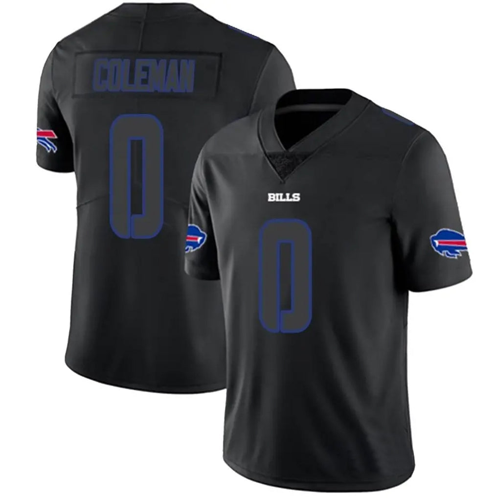 Qdoa B.Bills #0 Keon Coleman Player Black Impact Limited Home Game Stitched Jerseys