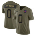 Qdoa B.Bills #0 Keon Coleman Player Olive Salute To Service Limited Game Stitched Jerseys