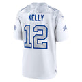 Qdoa B.Bills #12 Jim Kelly Player White Rivalries Collection Game Stitched Jerseys