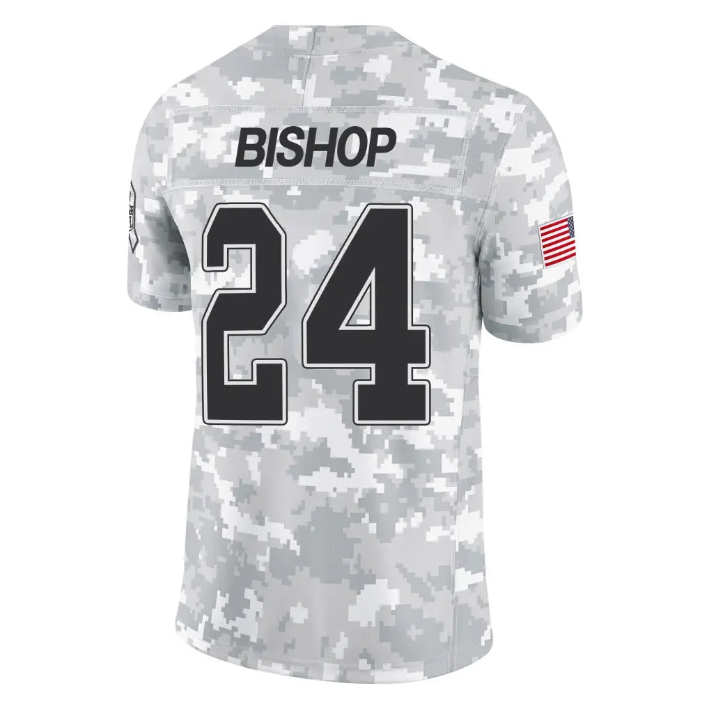 Qdoa B.Bills #24 Cole Bishop Player Arctic Camo Salute to Service Limited Stitched Jerseys