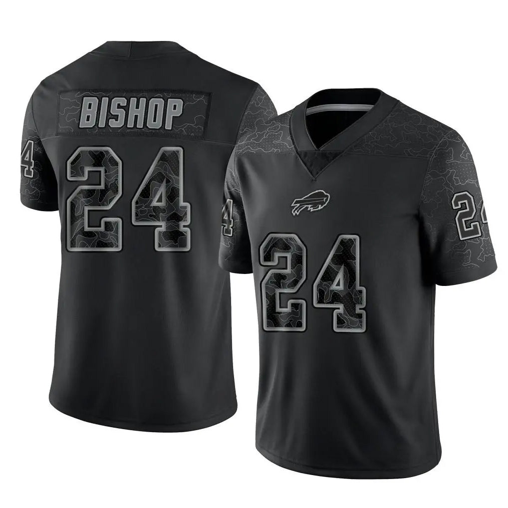 Qdoa B.Bills #24 Cole Bishop Player Black RFLCTV Limited Stitched Jerseys