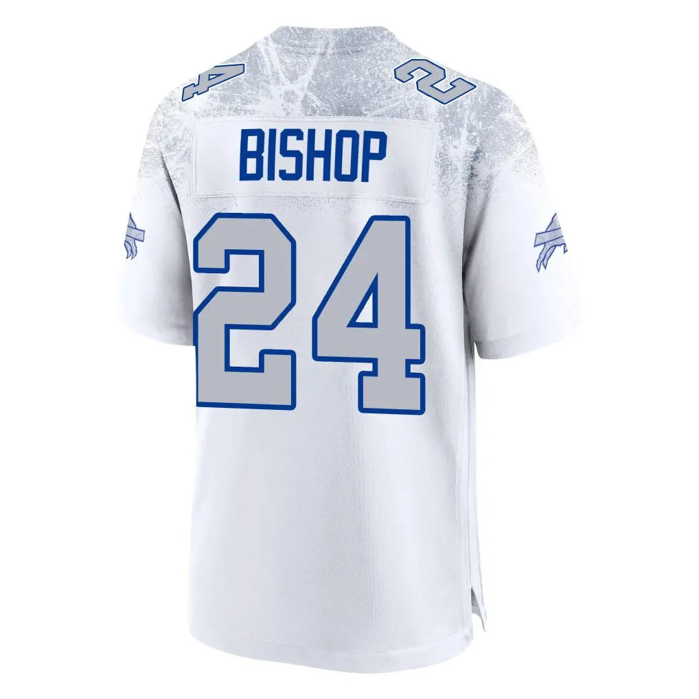 Qdoa B.Bills #24 Cole Bishop Player White Rivalries Collection Game Stitched Jerseys