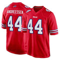 Qdoa B.Bills #44 Joe Andreessen Player Red Home Game Stitched Jerseys