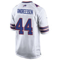 Qdoa B.Bills #44 Joe Andreessen Player White Home Game Stitched Jerseys