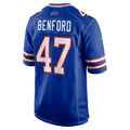 Qdoa B.Bills #47 Christian Benford Player Royal Home Game Stitched Jerseys