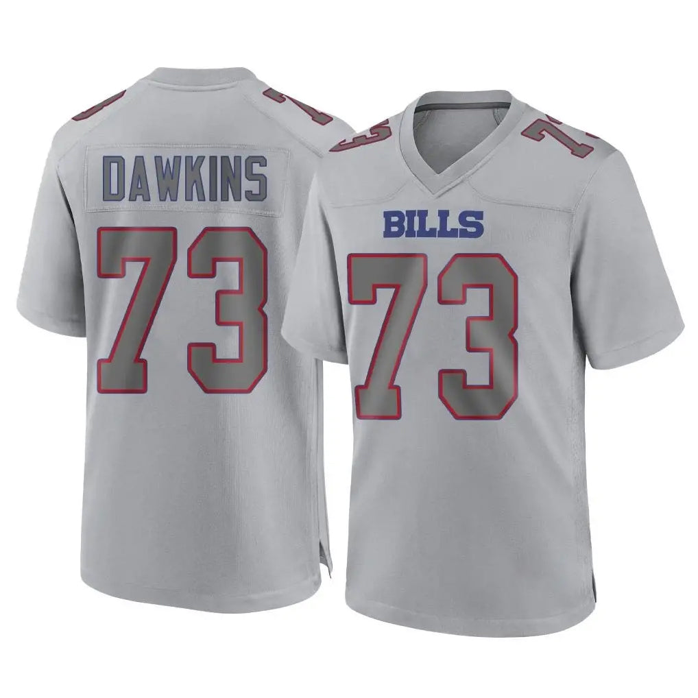 Qdoa B.Bills #73 Dion Dawkins Player Gray Fashion Home Game Stitched Jerseys