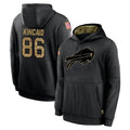 Qdoa B.Bills #86 Dalton Kincaid Player Black Salute to Service Hoodies Hame Stitched Jerseys