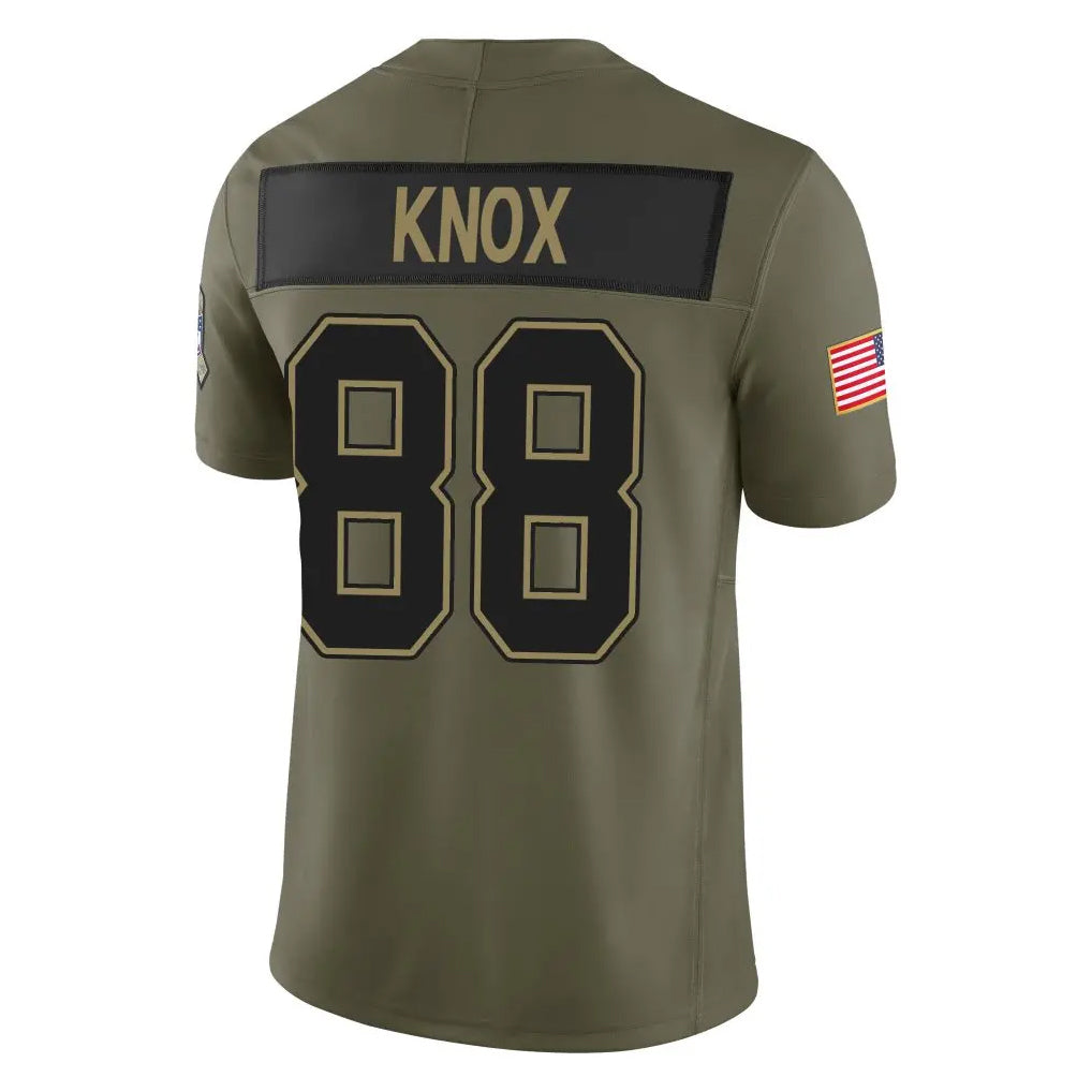 Qdoa B.Bills #88 Dawson Knox Player Olive Salute To Service Limited Game Stitched Jerseys