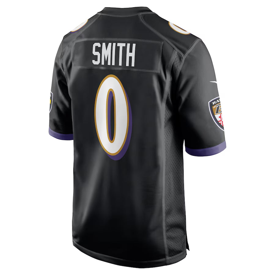 Qdoa B.Ravens #0 Roquan Smith Player Black Alternate Home Game Stitched Jerseys