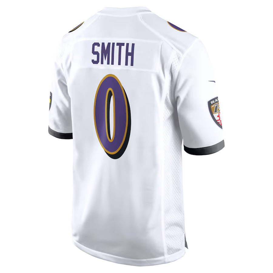 Qdoa B.Ravens #0 Roquan Smith Player White Alternate Home Game Stitched Jerseys