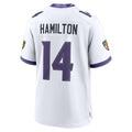 Qdoa B.Ravens #14 Kyle Hamilton Player White Home Game Stitched Jerseys