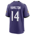 Qdoa B.Ravens #14 Kyle Hamilton Purple Team Game Stitched Jerseys