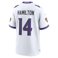 Qdoa B.Ravens #14 Ravens Kyle Hamilton White Game Stitched Jerseys