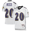 Qdoa B.Ravens #20 Ed Reed Player White Mitchell & Ness Platinum Legacy Limtied Football Jerseys
