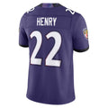 Qdoa B.Ravens #22 Derrick Henry Player Purple Limited Elite Home Game Stitched Jerseys