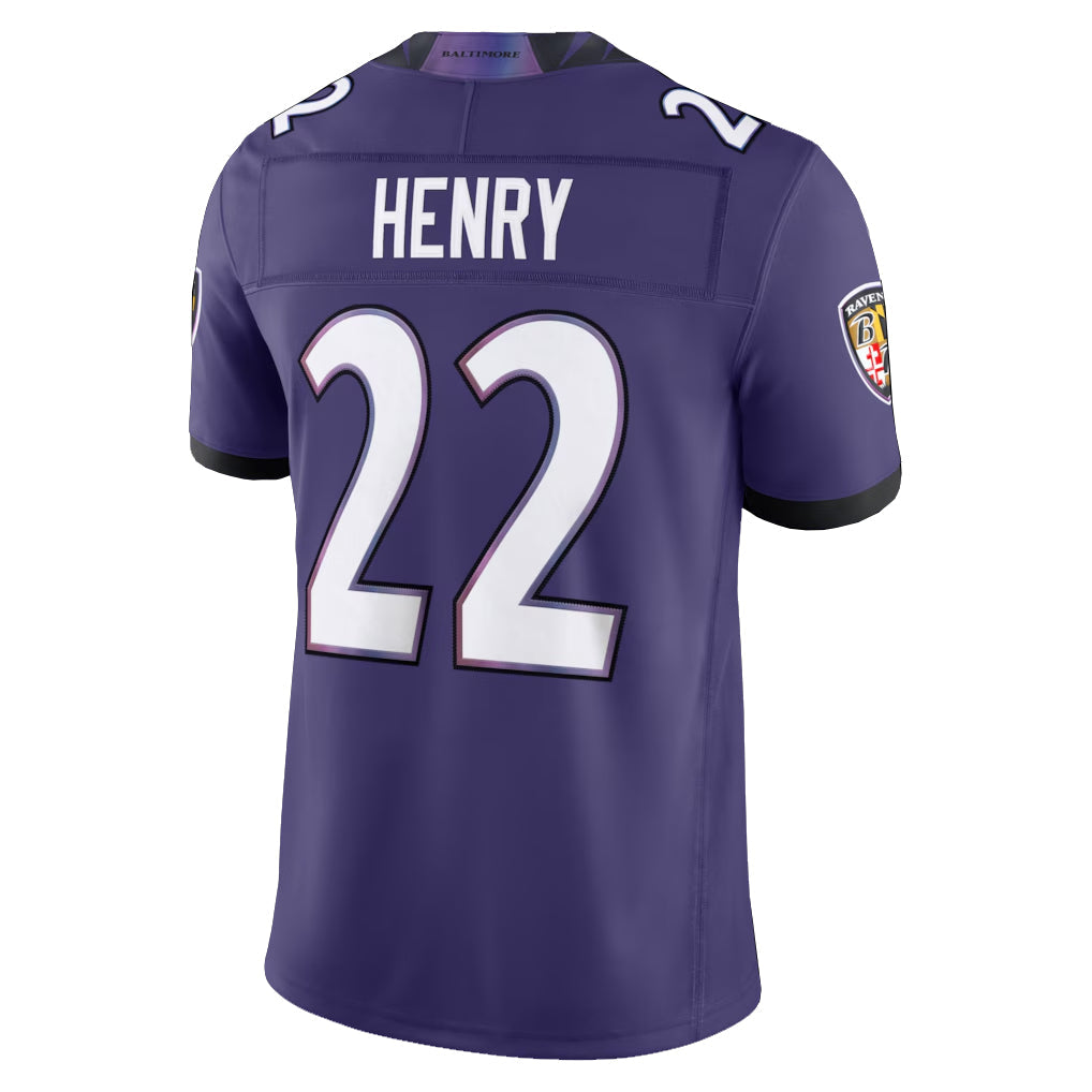 Qdoa B.Ravens #22 Derrick Henry Player Purple Limited Elite Home Game Stitched Jerseys