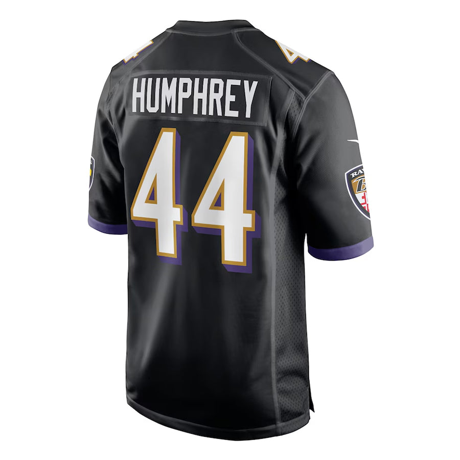 Qdoa B.Ravens #44 Marlon Humphrey Player Black Alternate Home Game Stitched Jerseys