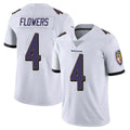 Qdoa B.Ravens #4 Zay Flowers Player White Vapor F.U.S.E. Limited Stitched Jerseys