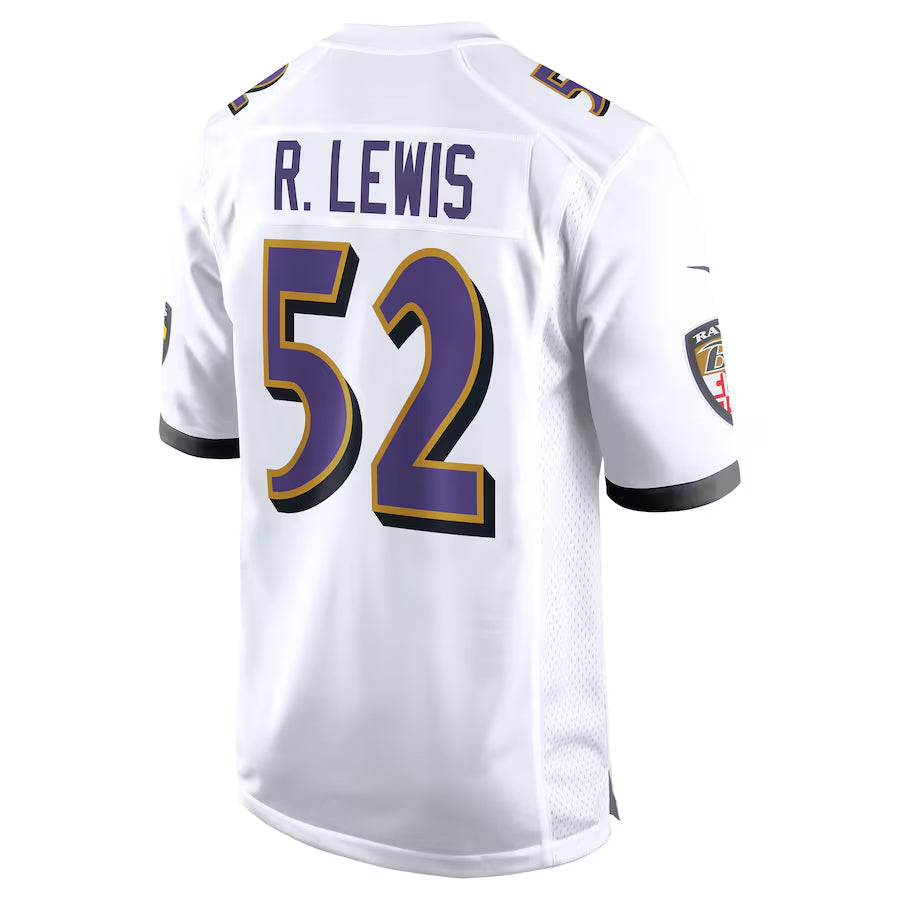 Qdoa B.Ravens #52 Ray Lewis Player White Alternate Home Stitched Jerseys
