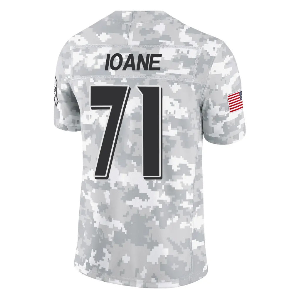 Qdoa B.Ravens #71 Olaivavega Ioane Player Arctic Camo Salute to Service Limited Stitched Jerseys