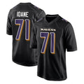 Qdoa B.Ravens #71 Olaivavega Ioane Player Black Carbon Fashion Home Stitched Jerseys